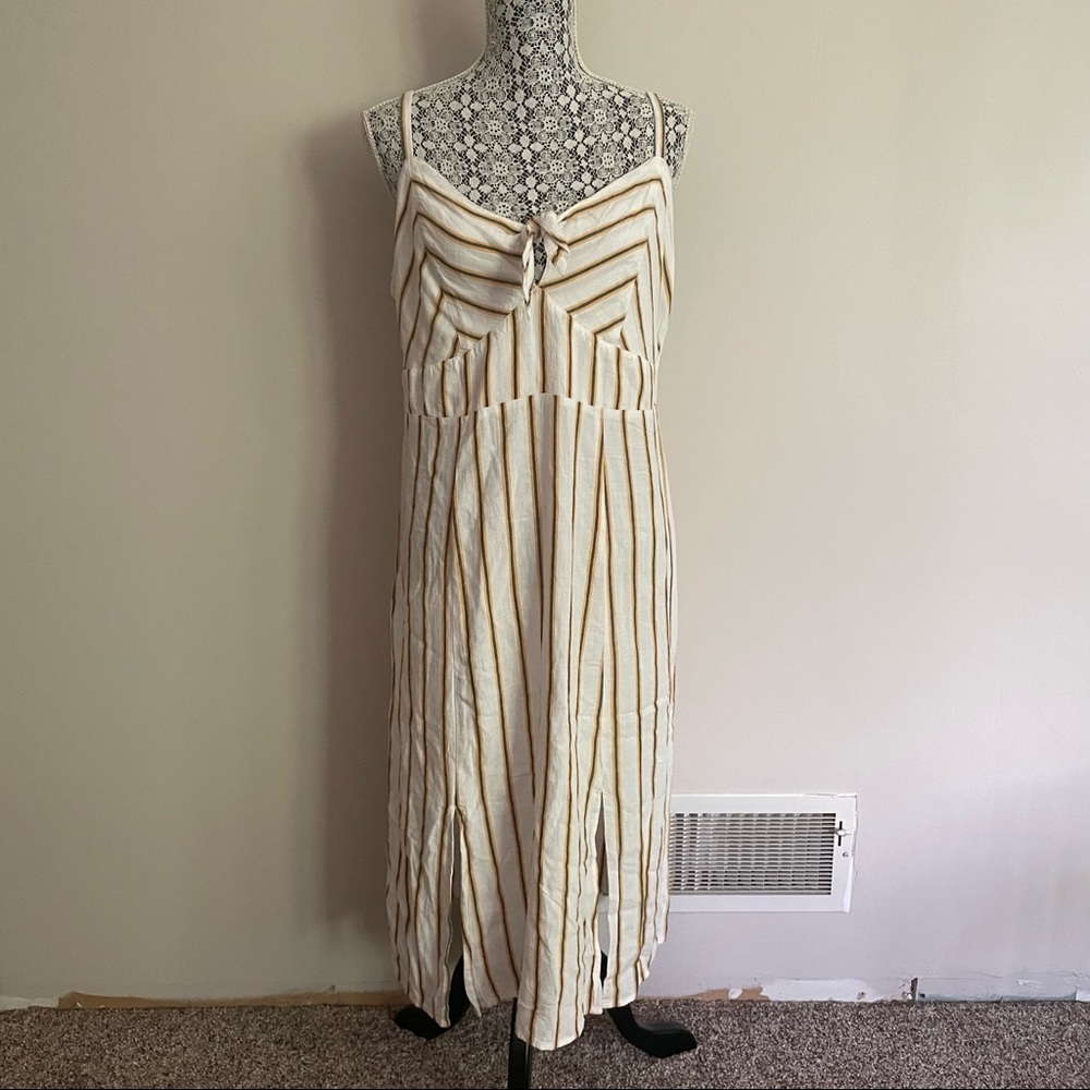 SO Striped Tie Front Midi Dress Size XXL